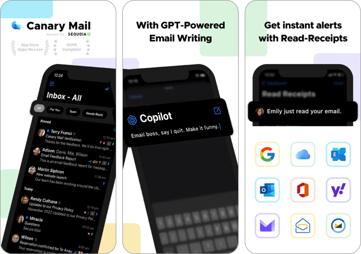 canary mail email app for iPhone and iPad