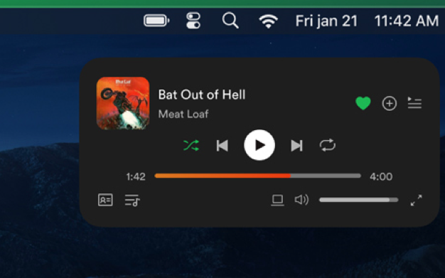 spotify mac widget
