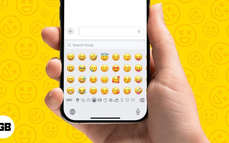 Accessing and using the Emoji keyboard on an iPhone
