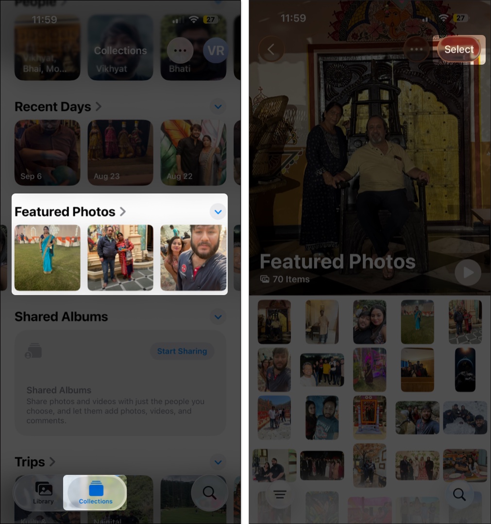 How to remove photos from featured photos