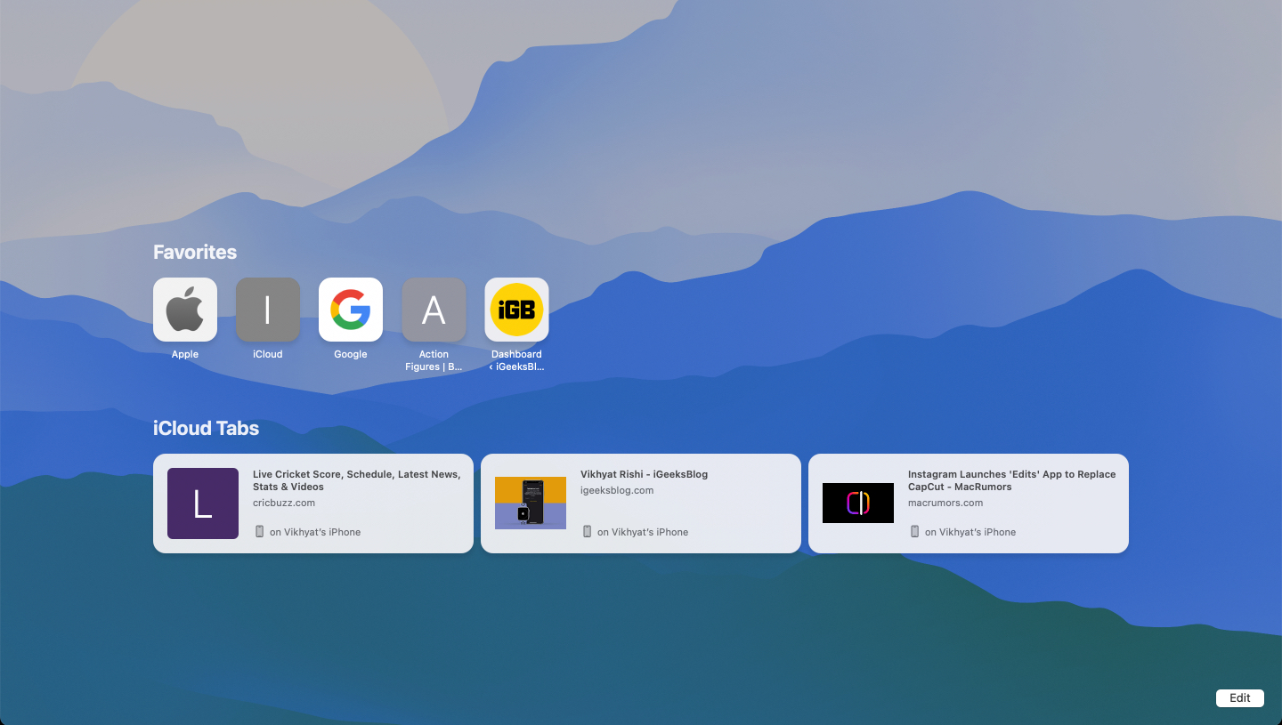 Mac'te bir safari arka planı seçmek