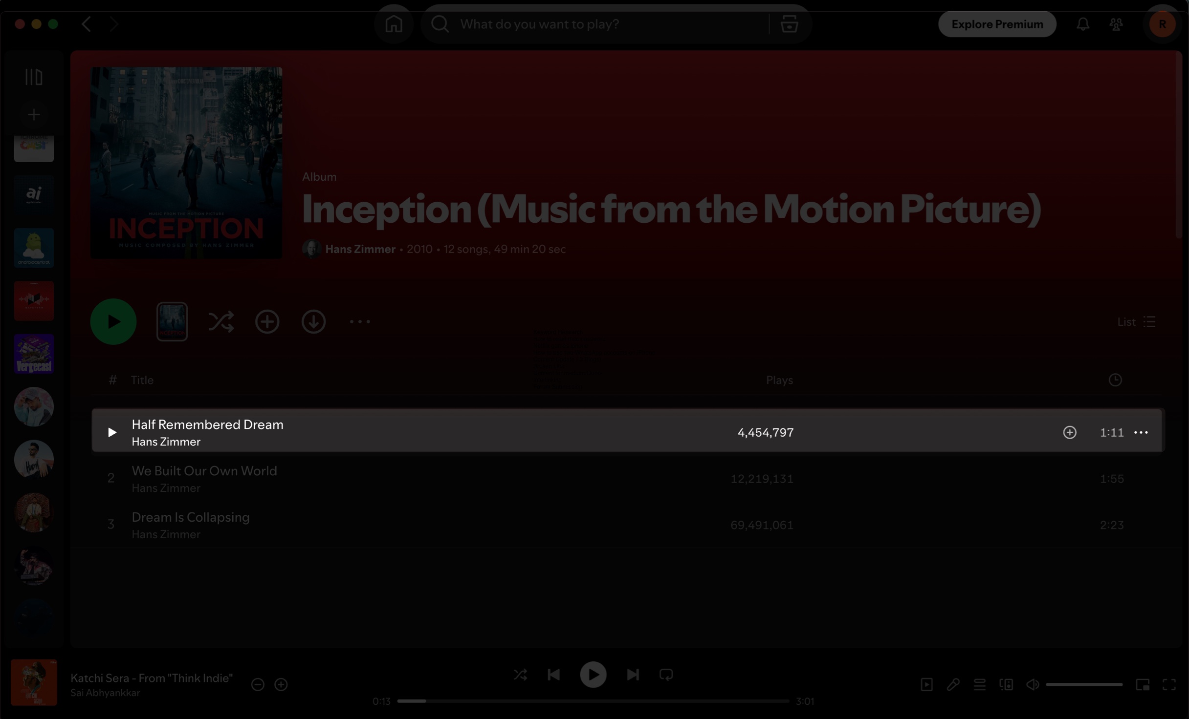 Bir Spotify çalma listesinde gizlemek için bir şarkı bulmak