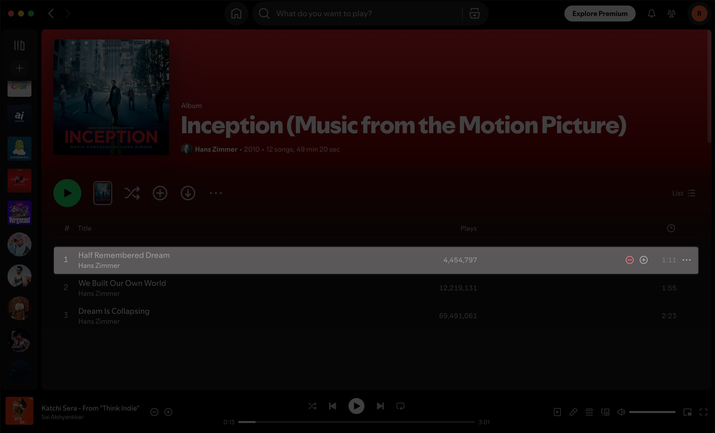 Mac'teki bir Spotify çalma listesinde Behyası Gerekecek Gizli Şarkı Bulma