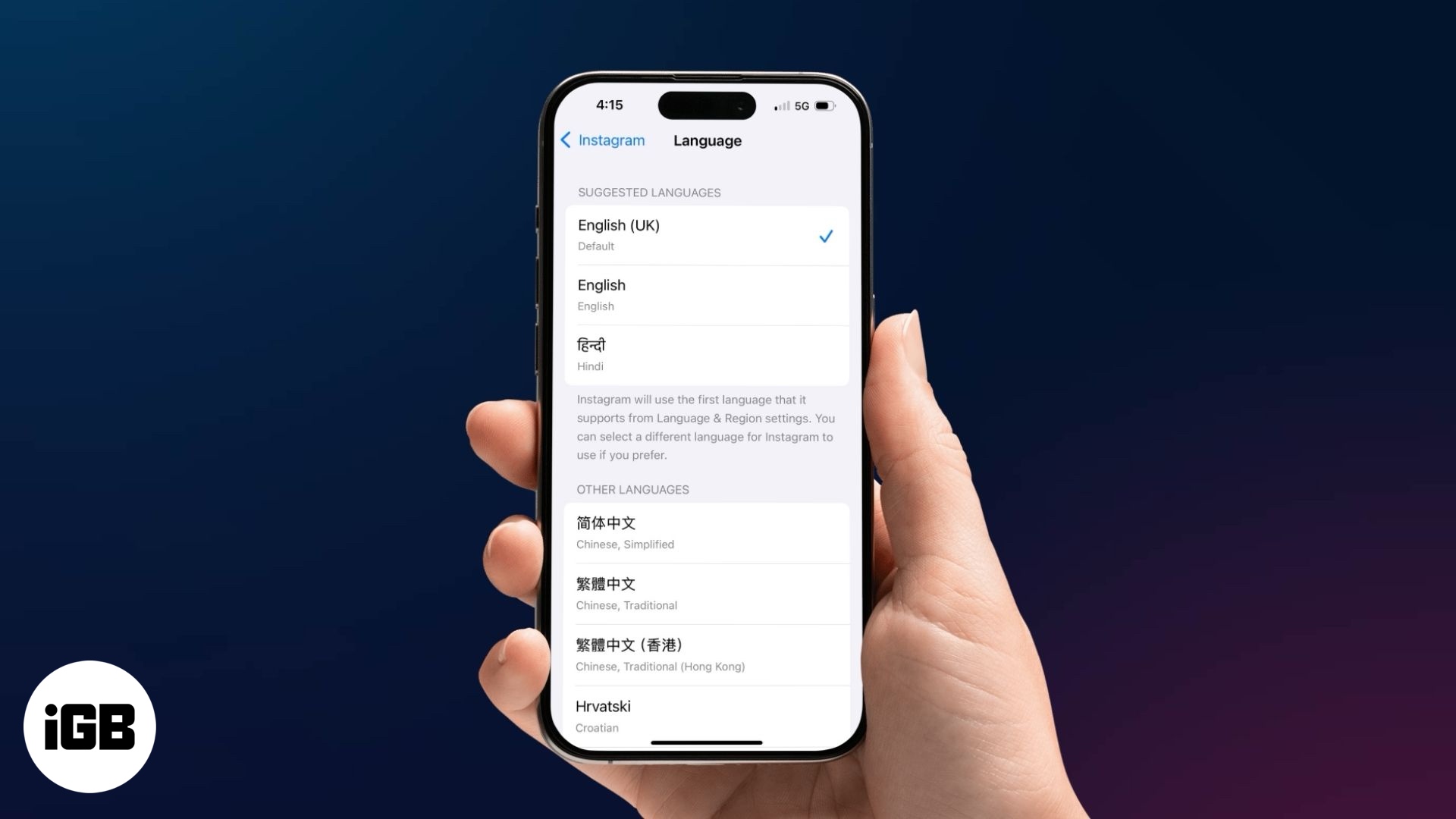 Ändra språket för enskild app på iPhone