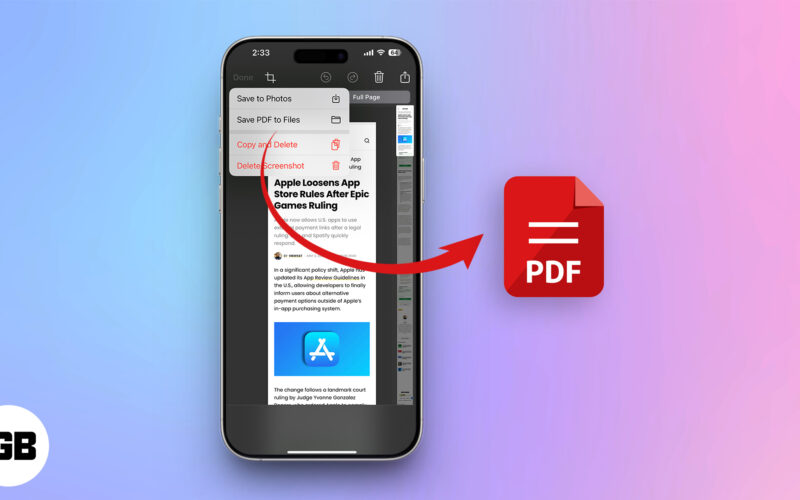 Cara Menyimpan mana -mana Laman Web sebagai PDF di iPhone dan iPad