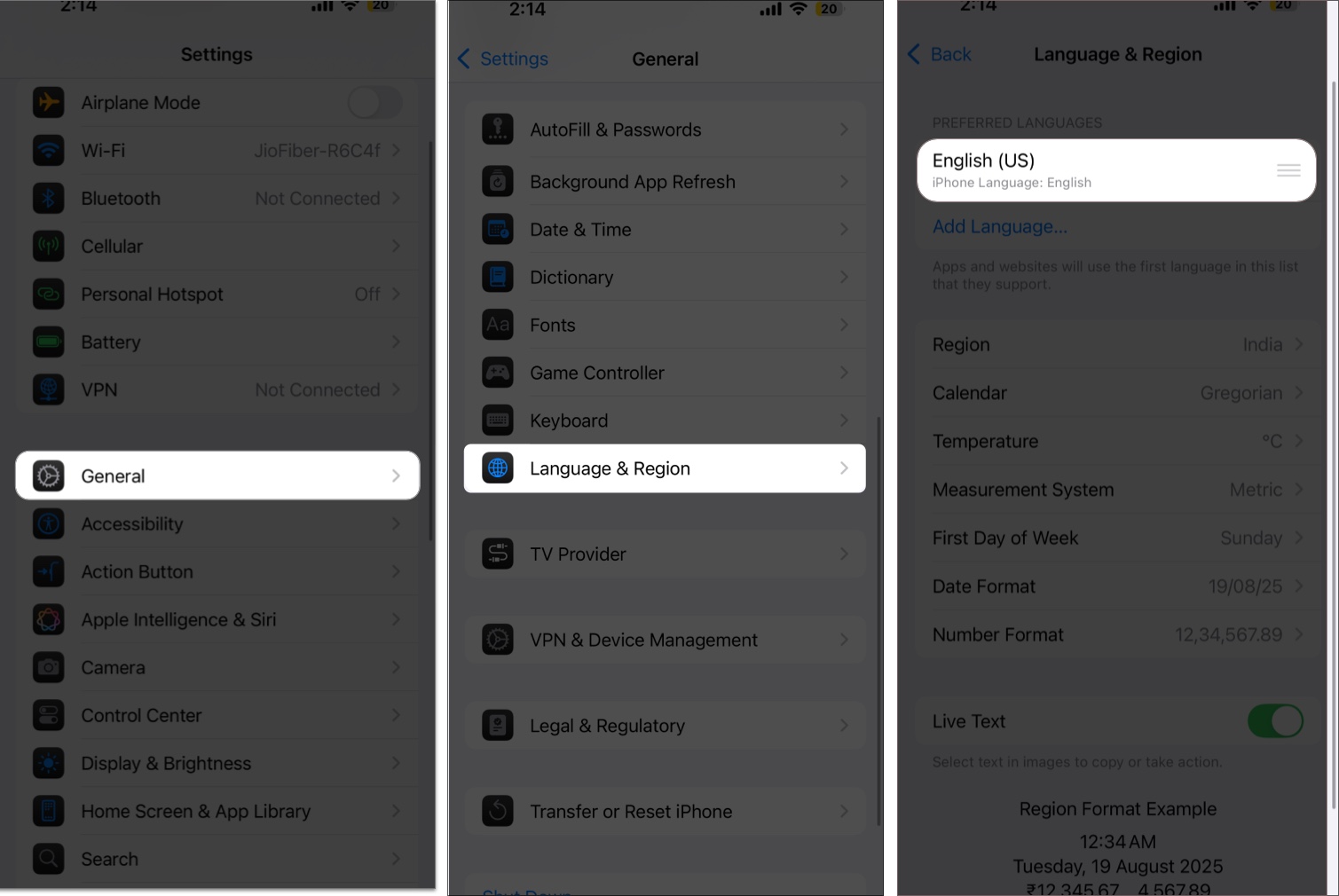 Lägg till sekundärspråk till din iPhone