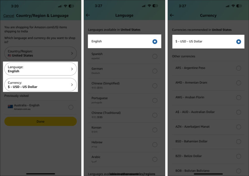 How to Change Country on Amazon – iPhone, Android, and Web - How To Change Country On Amazon App On Iphone