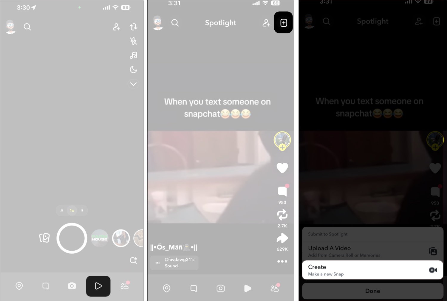 Skapa en Spotlight -video i iOS Snapchat -appen