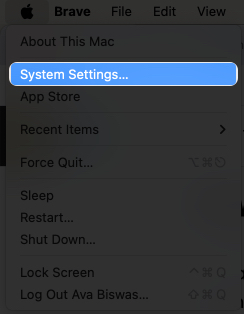 Öppna systeminställningar på Mac