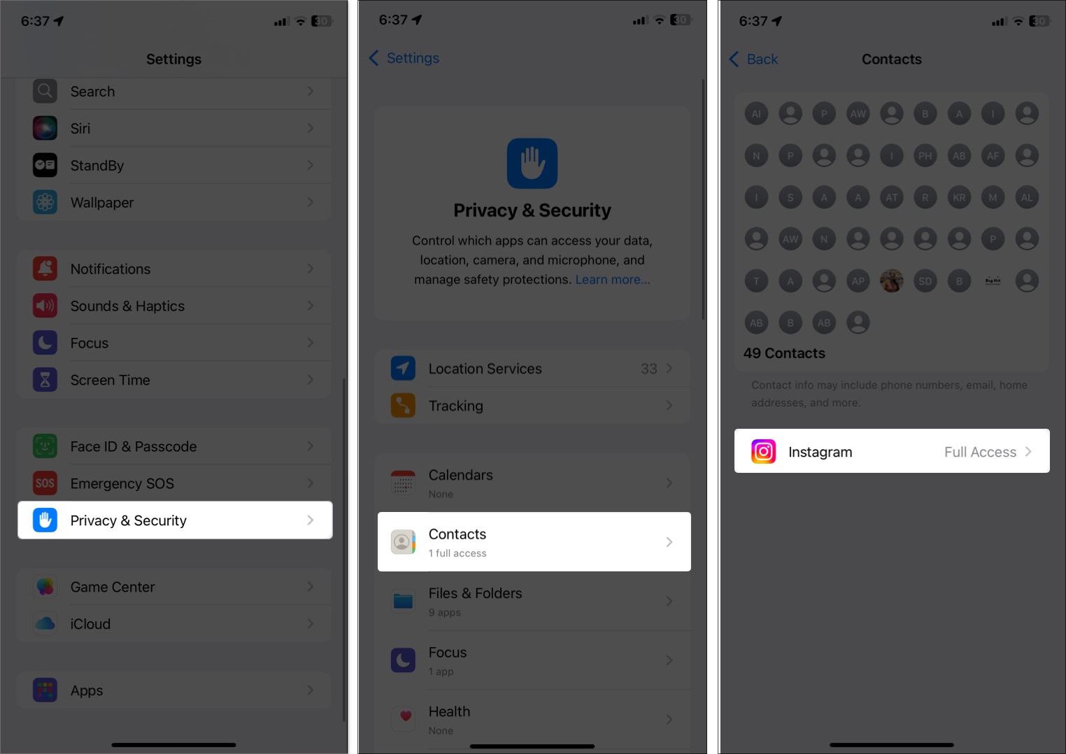 Sekretesshänsyn för social profil i iPhone