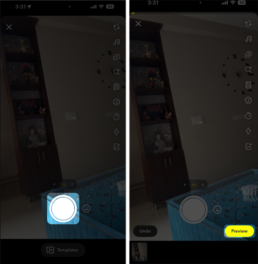 Redigera en Spotlight -video och förhandsgranska den i Snapchat -appen