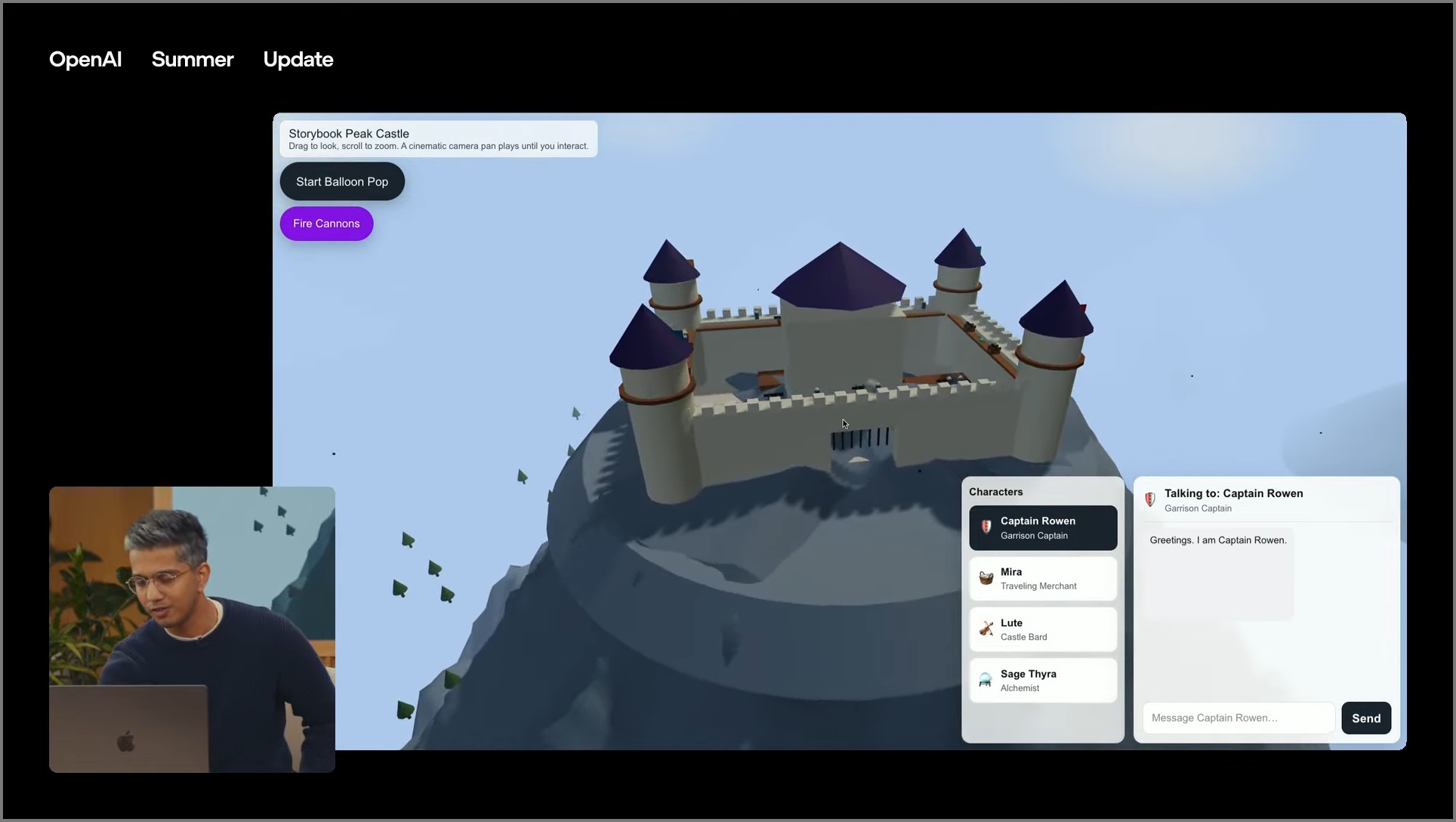 GPT 5 built game in live demo