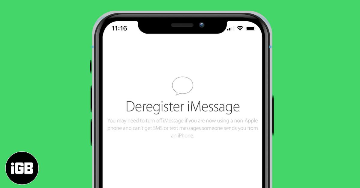 Deregister iMessage
