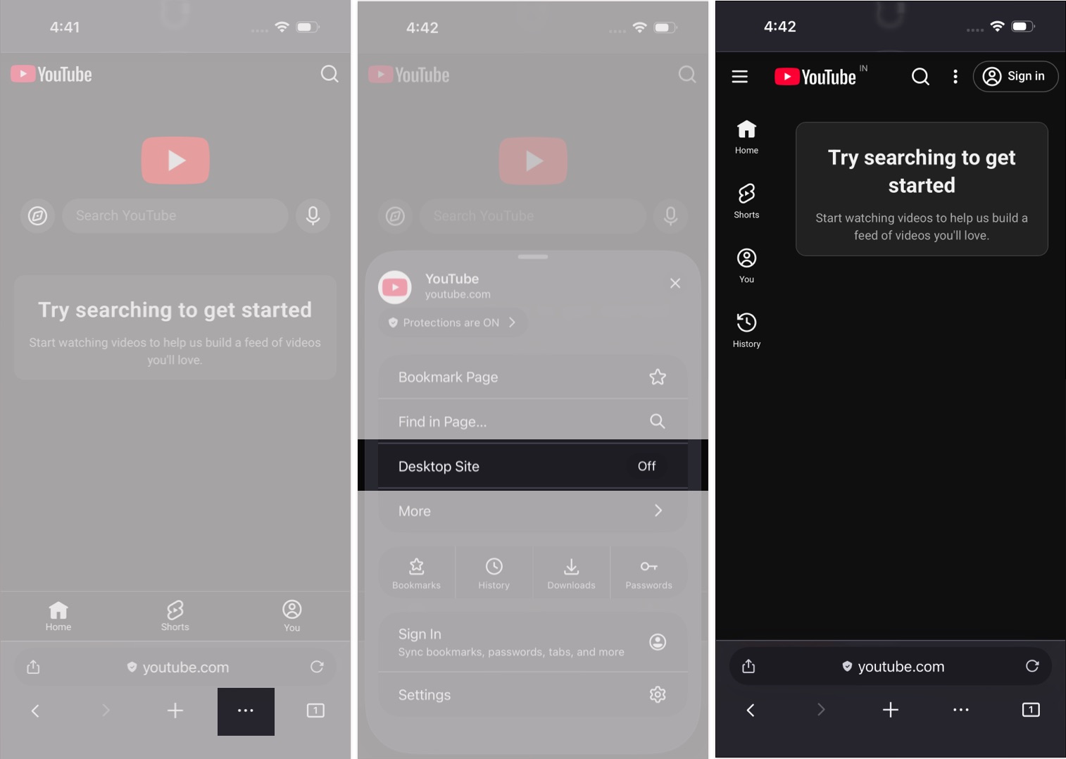 Open the site in Firefox tap the three dots and select Desktop Site