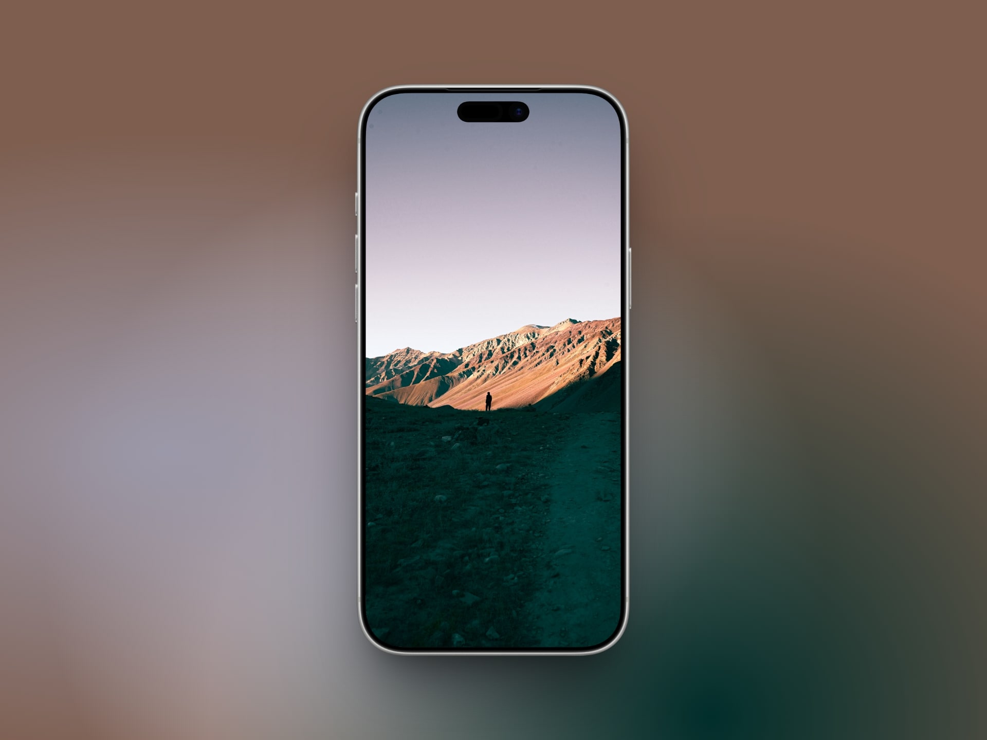 Sunset on mountains   depth effect wallpaper