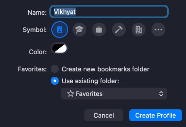 Click create profile once youre done