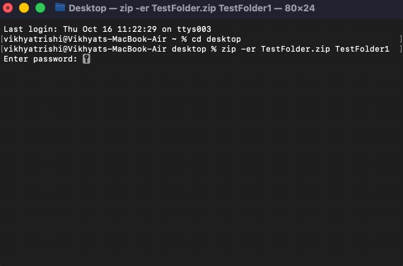 Once done hit return and enter your password