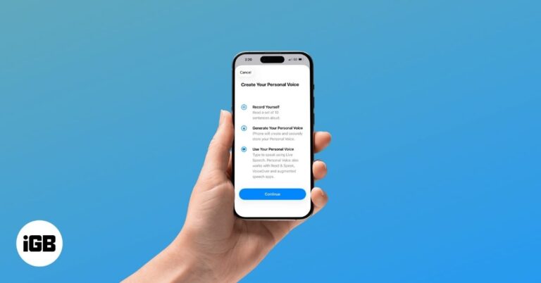 Personal voice on iphone