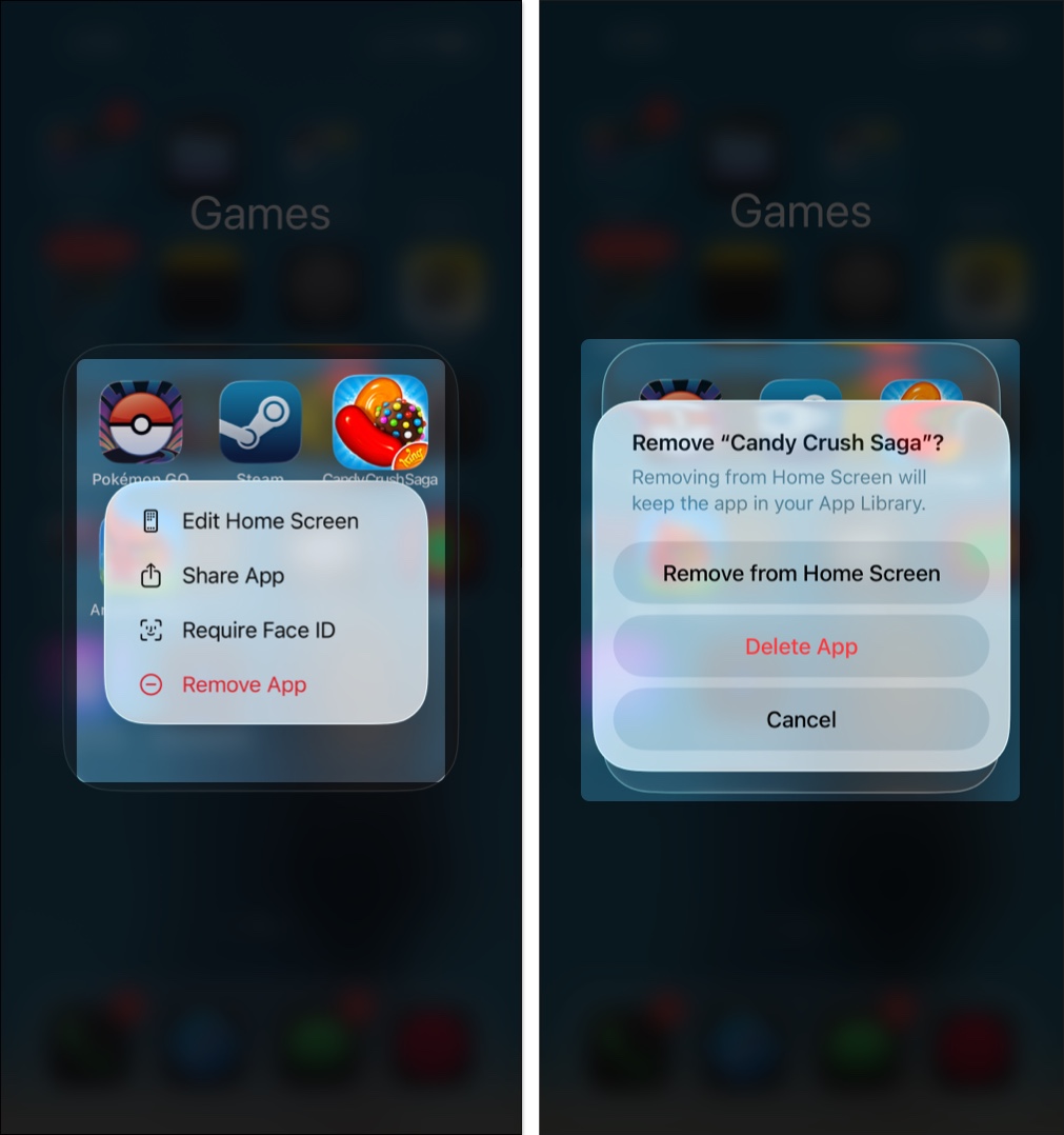 Delete game from iphone