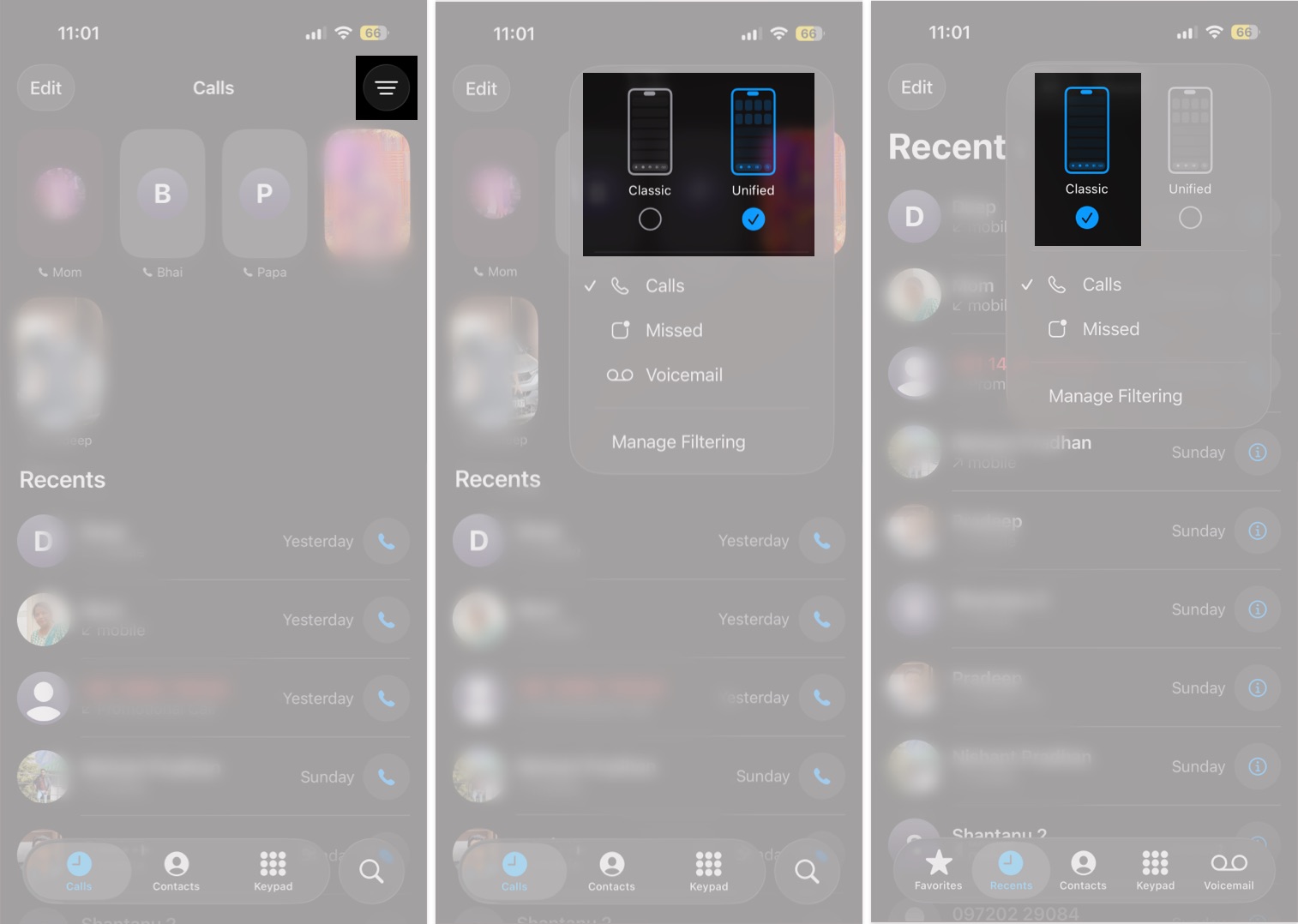 Switch back to the classic layout on your iphone