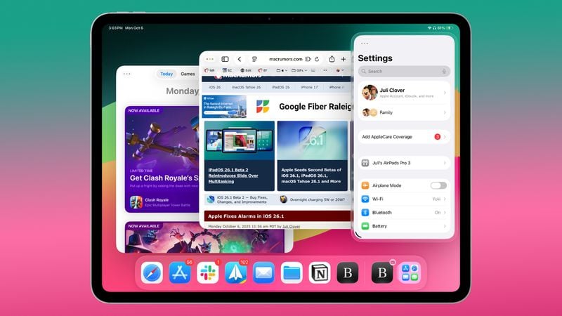 Ipados 26 1 brings back slide over