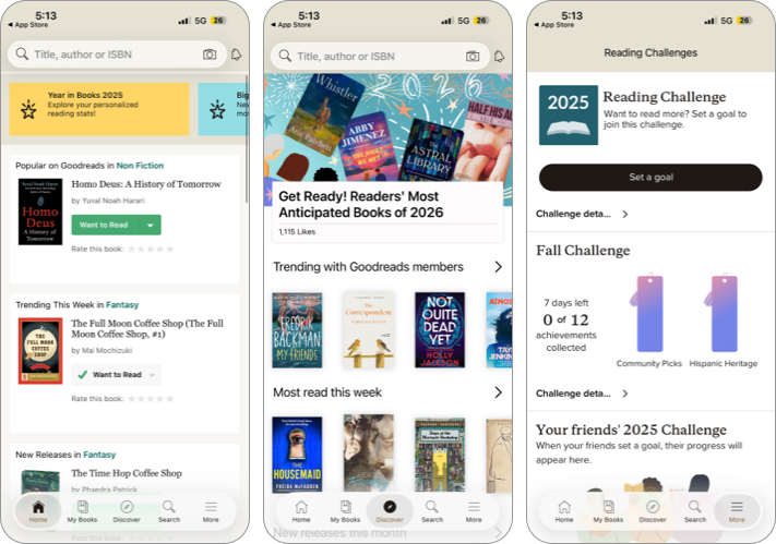 Goodreads: For Tracking Books and Discovering Reads