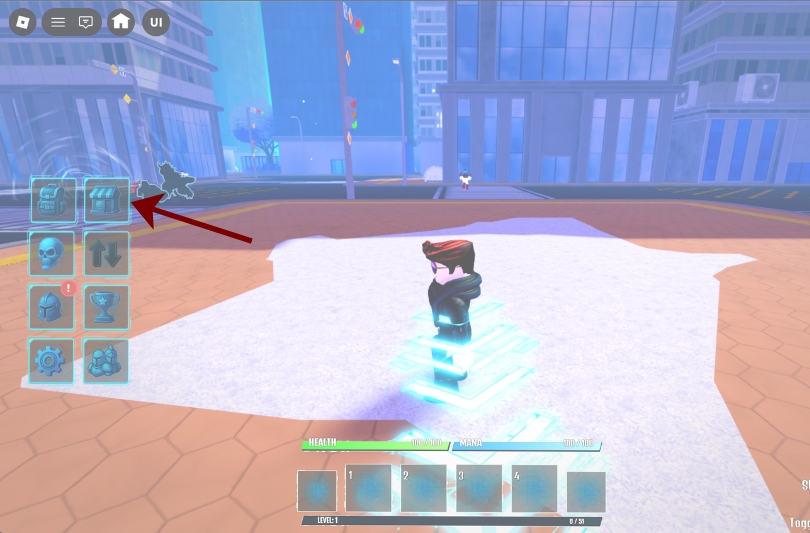 Open the Shop Menu on the Left Side of the Screen