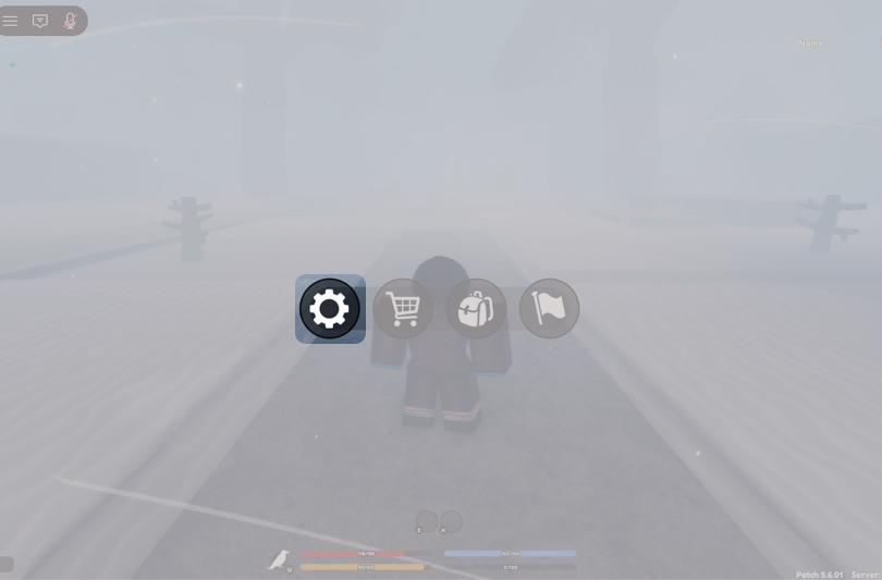 Press the Tab key to open the Menu and Click the Gear Icon