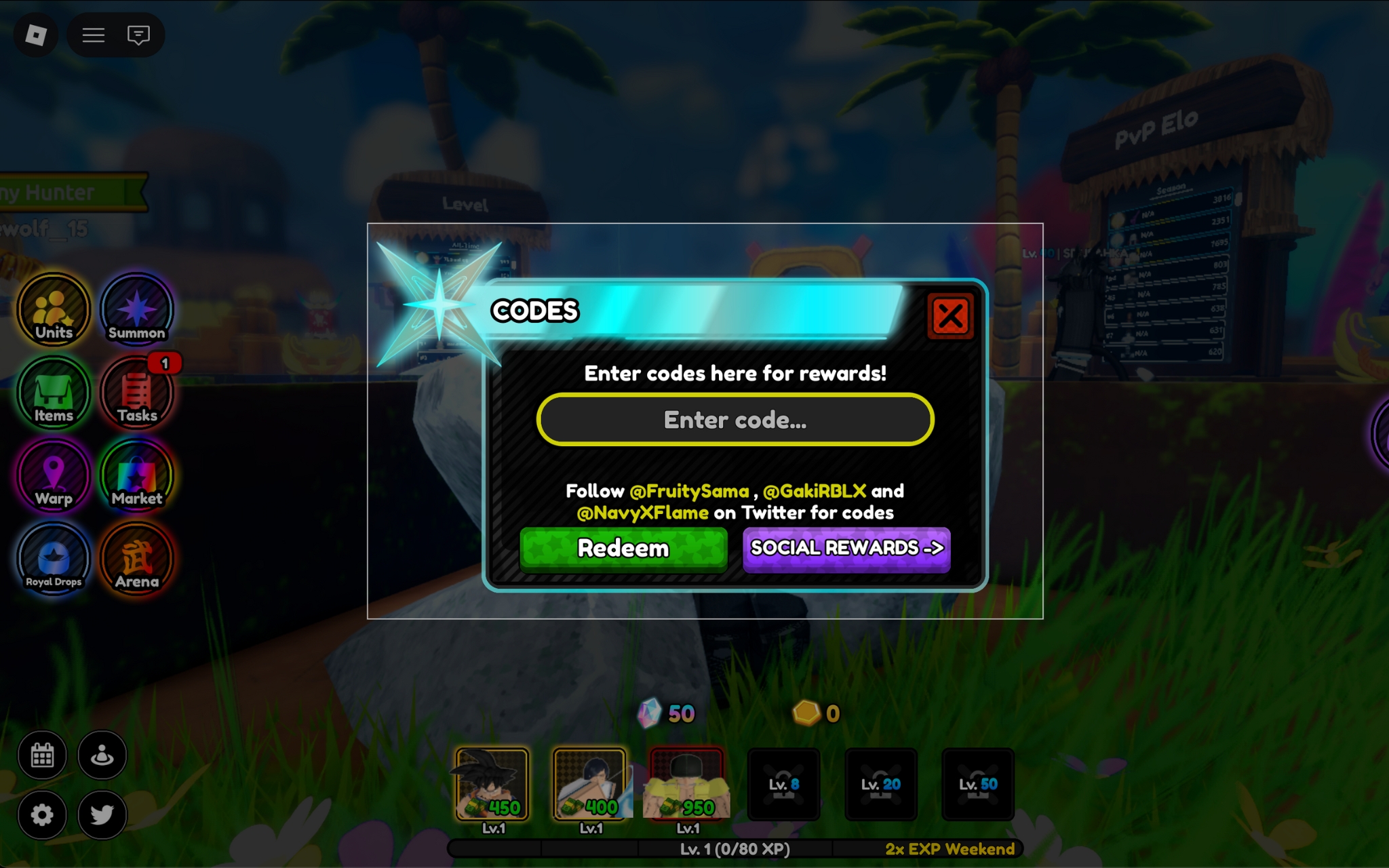 Type or Paste Your Code and Click Redeem