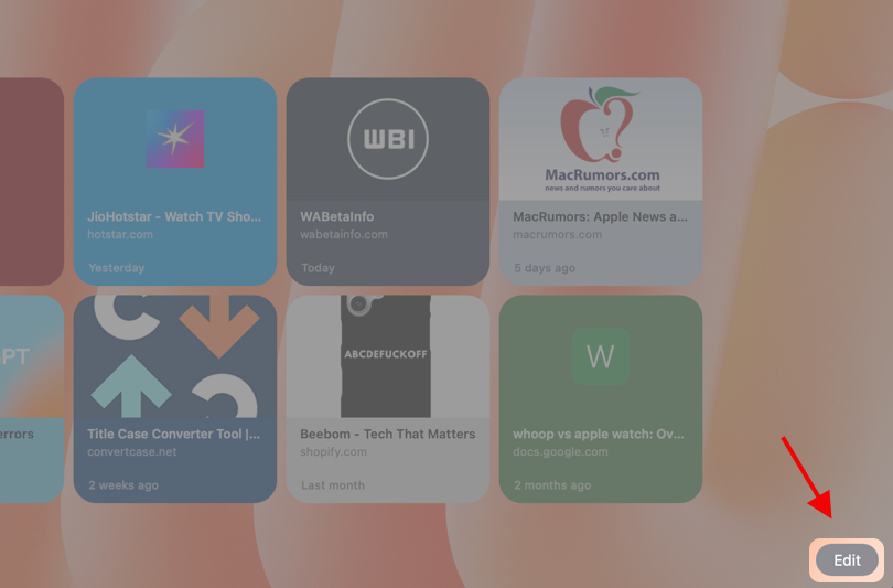 Click the Edit Button at the Bottom Right Corner