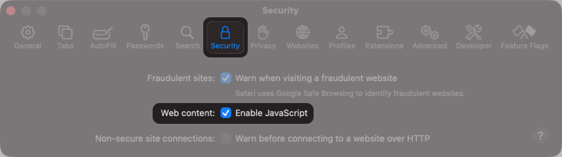 Ensure JavaScript Is Enabled