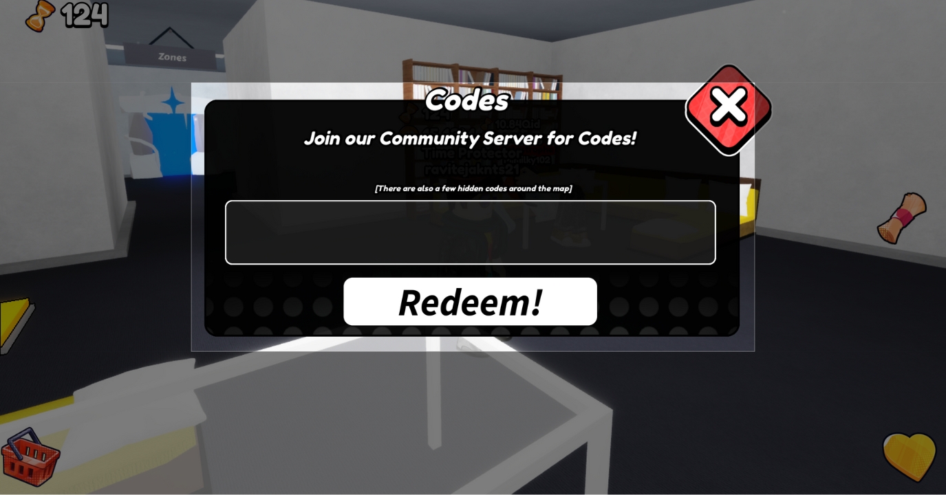 Enter Code Press Redeem