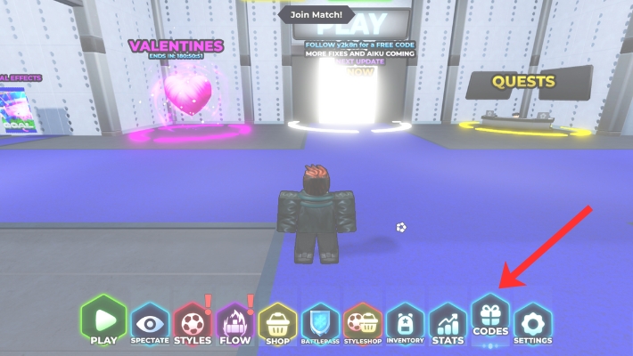 Press the Codes button